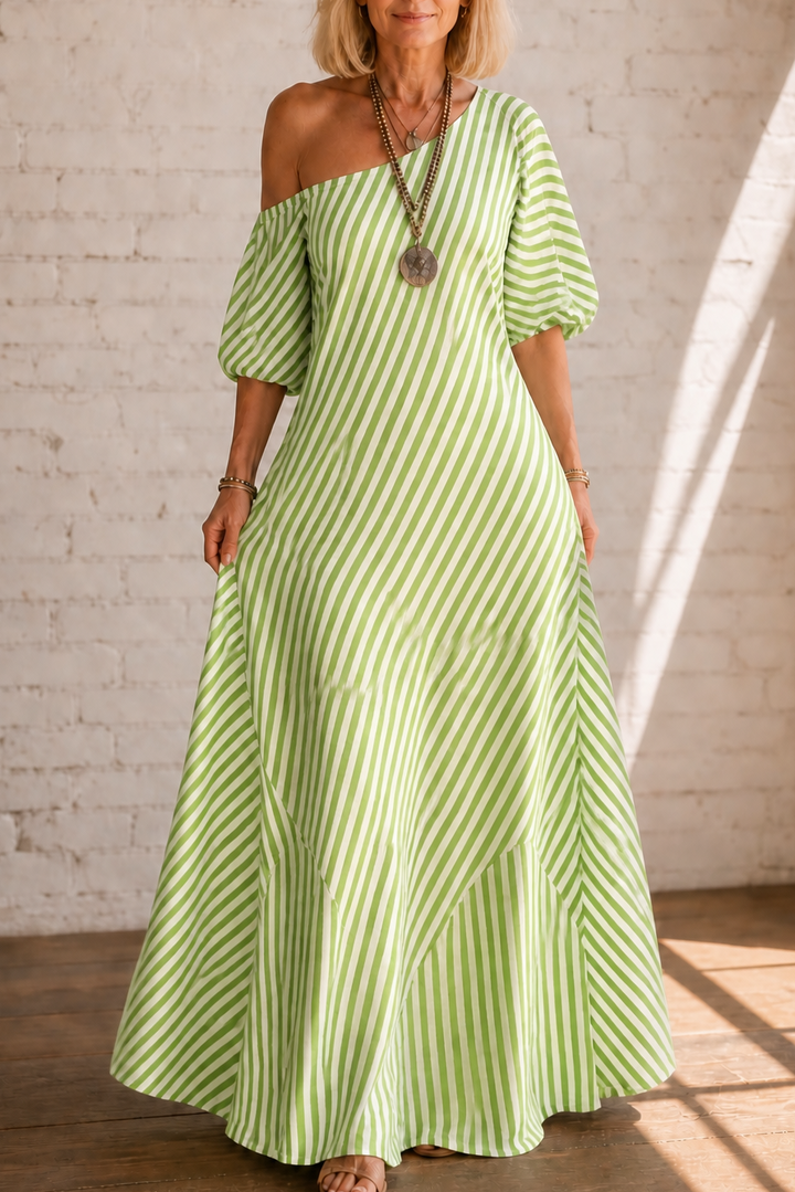 Ursula striped one shoulder maxi dress – image 10