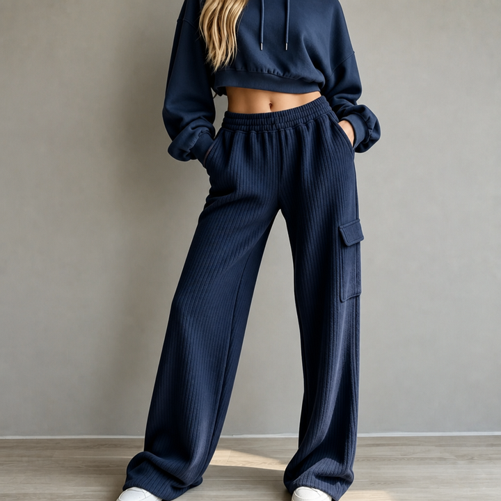 Charlotte high waisted drawstring wide leg trousers – image 14