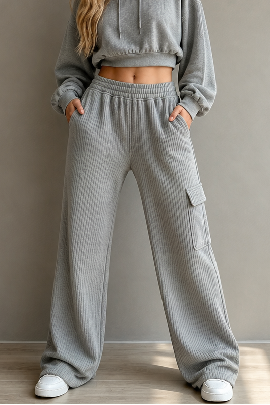 Charlotte high waisted drawstring wide leg trousers – image 18