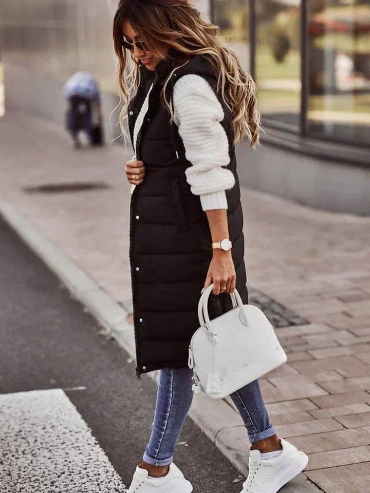 Siwan lined hooded puffer gilet