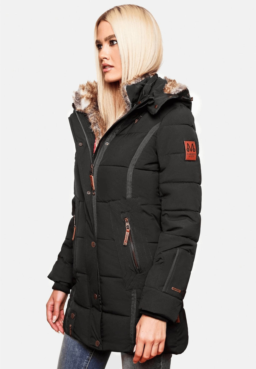 Elodie slim fit padded hooded coat – image 9