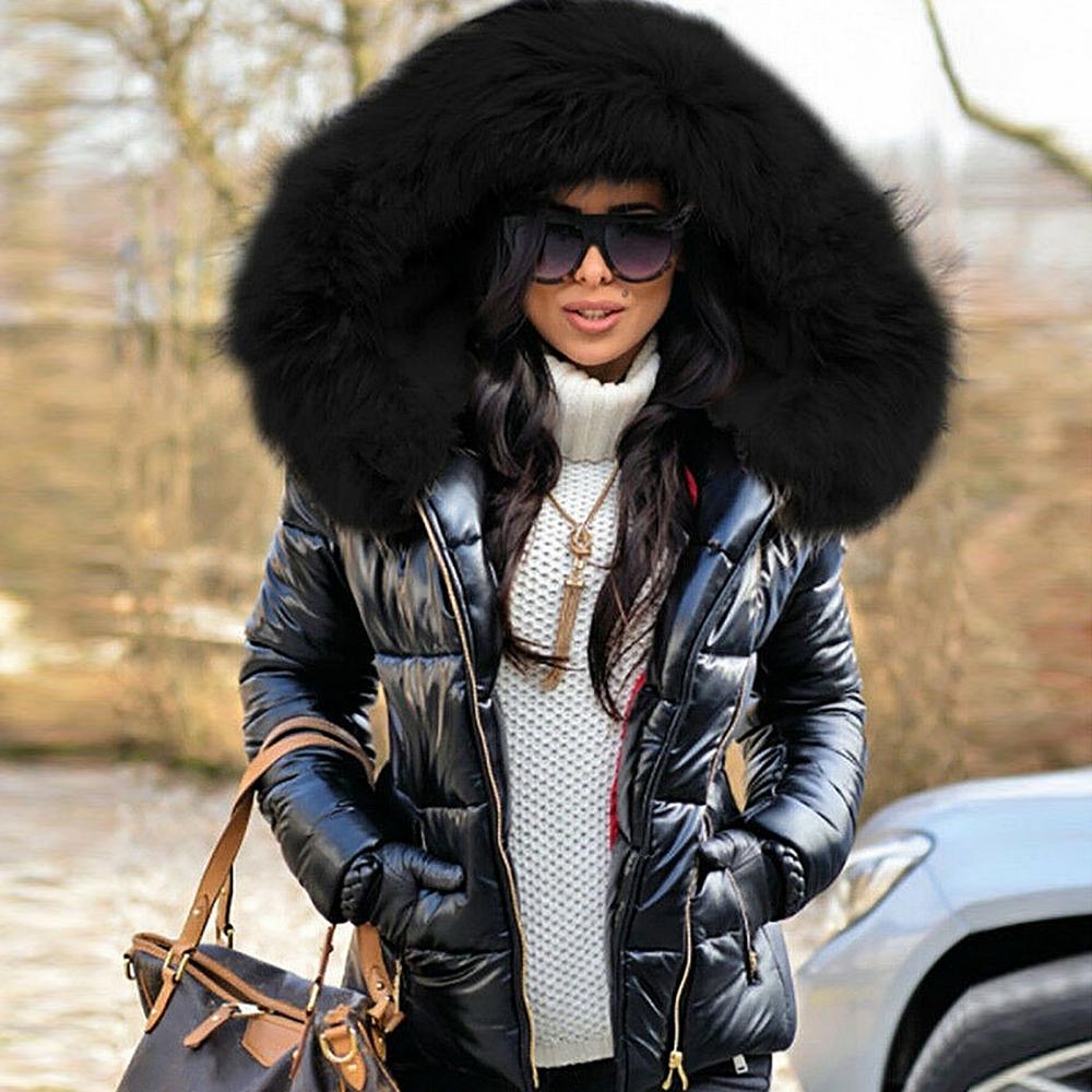 Ester faux fur hood padded winter coat