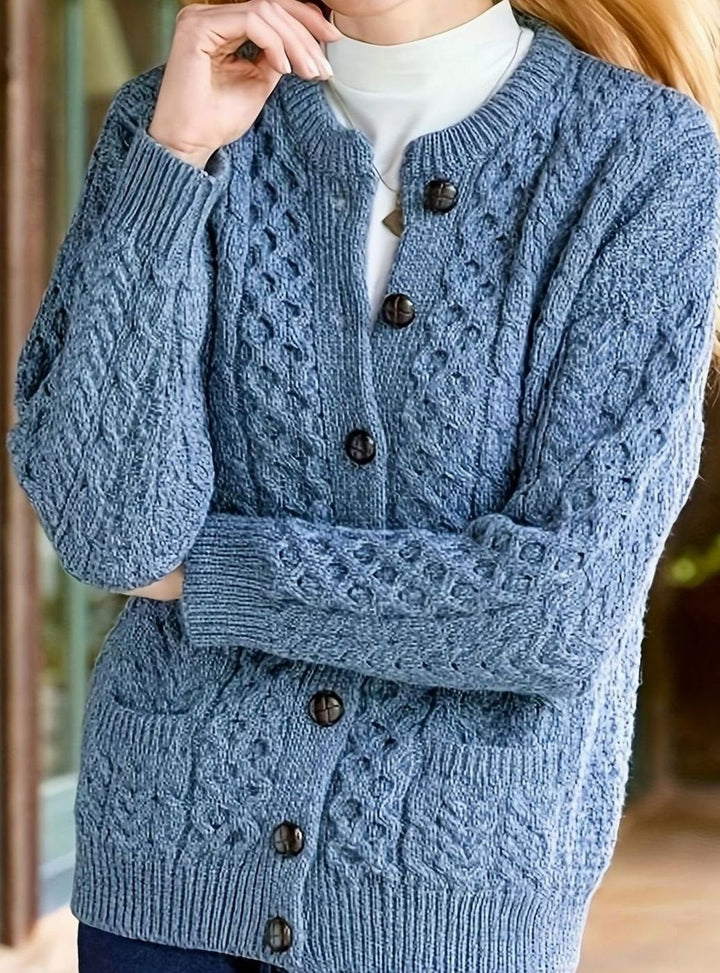 Bridie cable knit button cardigan – image 10