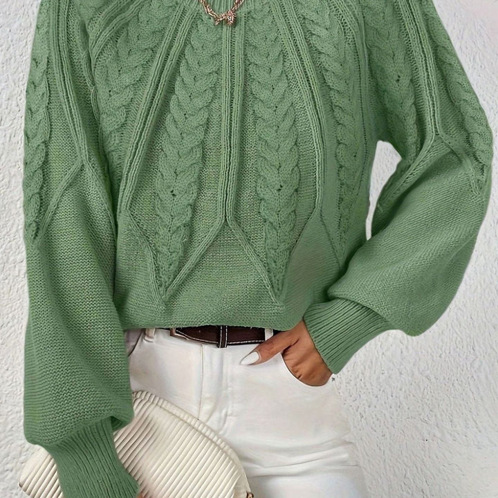 Beatrix cable knit raglan sleeve jumper