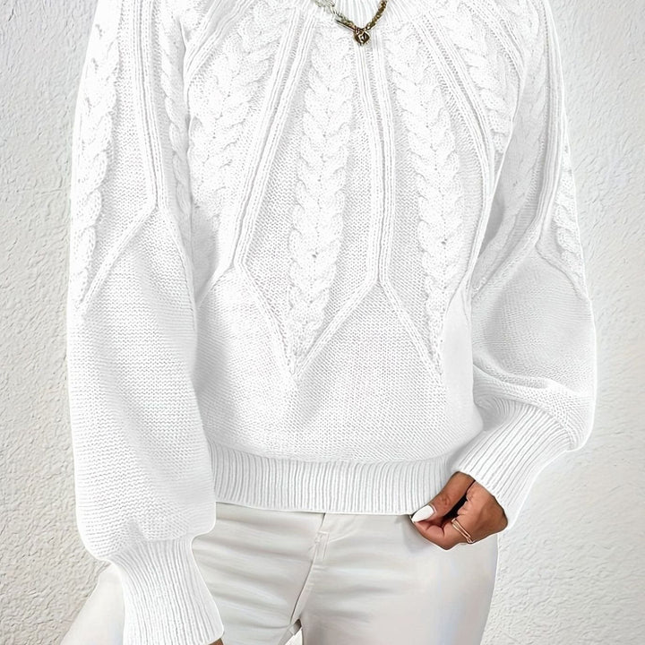 Beatrix cable knit raglan sleeve jumper – image 4