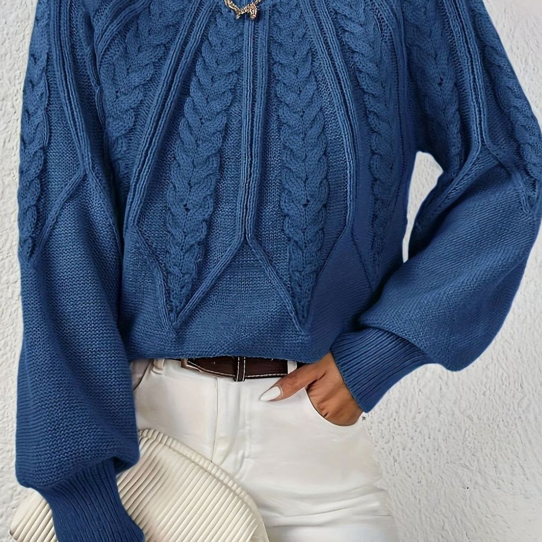 Beatrix cable knit raglan sleeve jumper – image 8