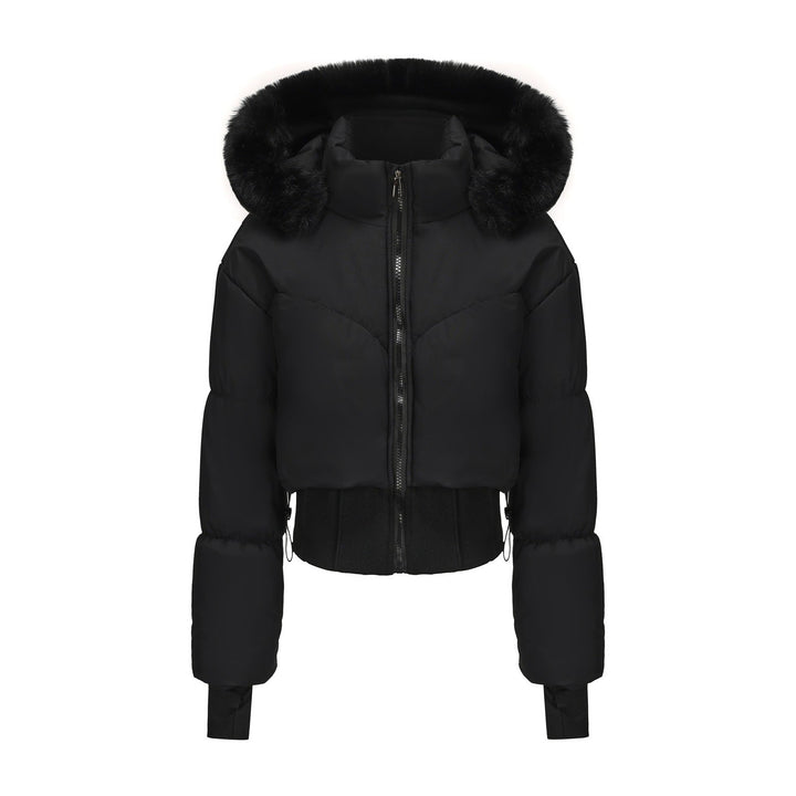 Nora cropped puffer jacket with faux fur hood – image 6