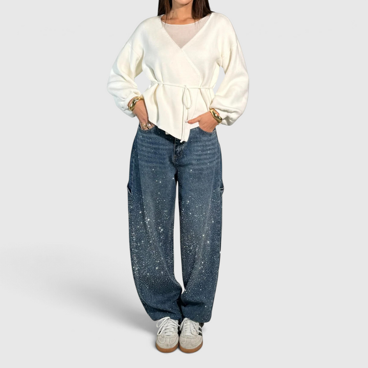 Ianthe high waisted wide leg trousers