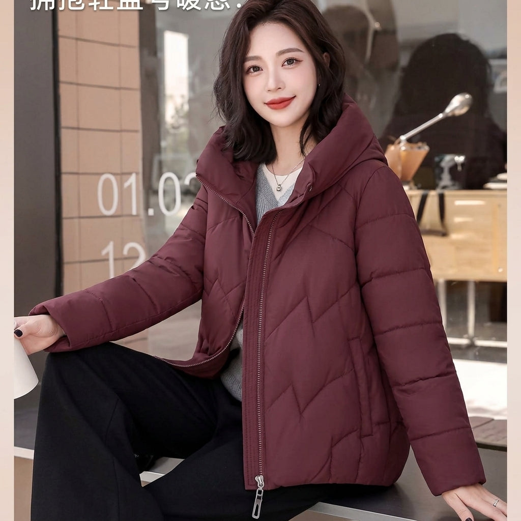 Fenella mid length hooded padded puffer coat