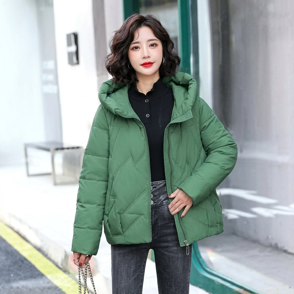 Fenella mid length hooded padded puffer coat – image 2
