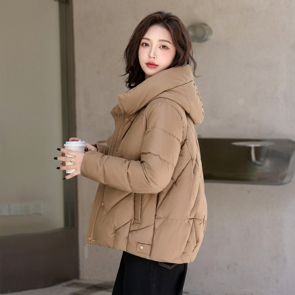 Fenella mid length hooded padded puffer coat – image 3