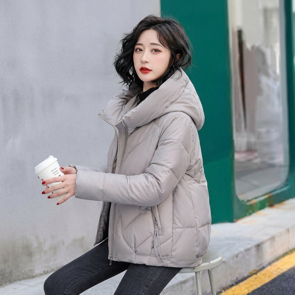 Fenella mid length hooded padded puffer coat – image 4
