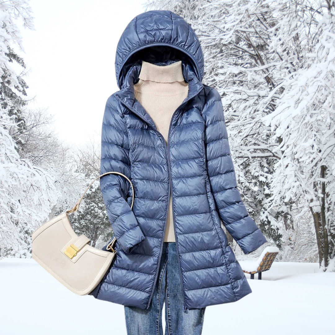 Erin lightweight puffer jacket with detachable hood – image 2