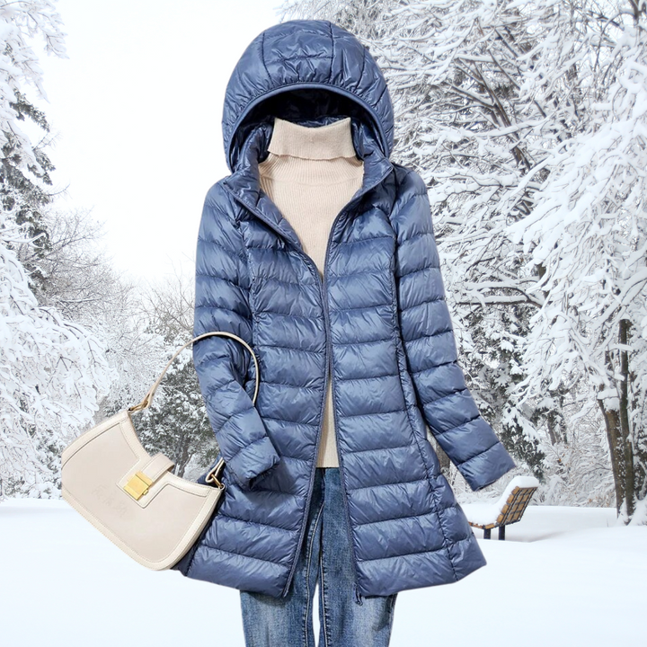 Erin lightweight puffer jacket with detachable hood – image 2