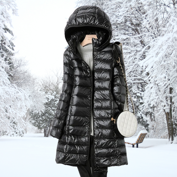 Erin lightweight puffer jacket with detachable hood – image 3