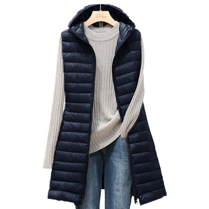 Wren lightweight long hooded gilet – image 5