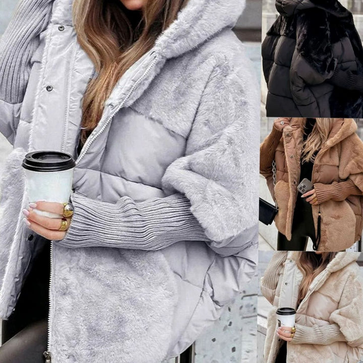 Aldora oversized faux fur panel hooded puffer jacket – image 5