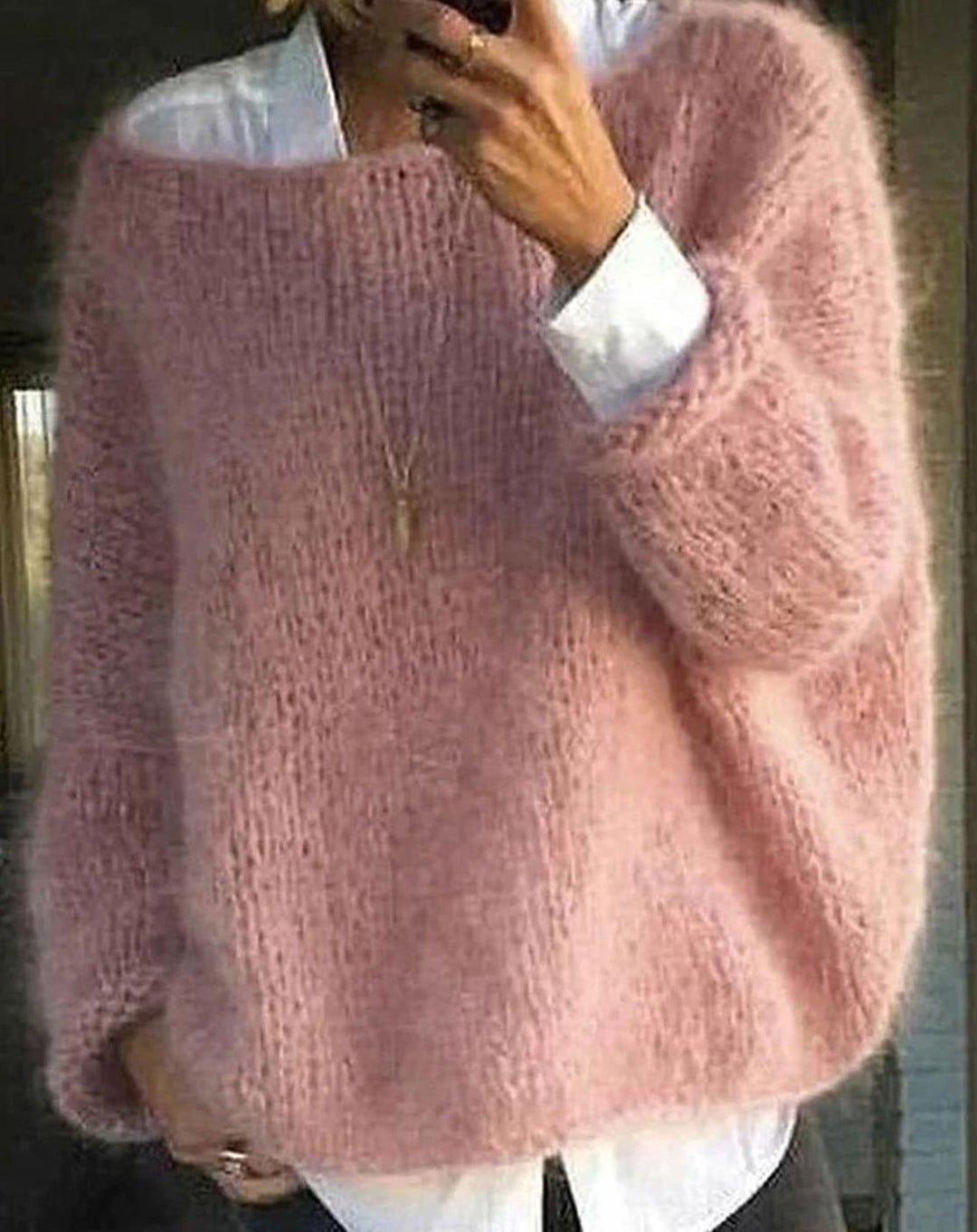 Fern oversized fuzzy knit jumper
