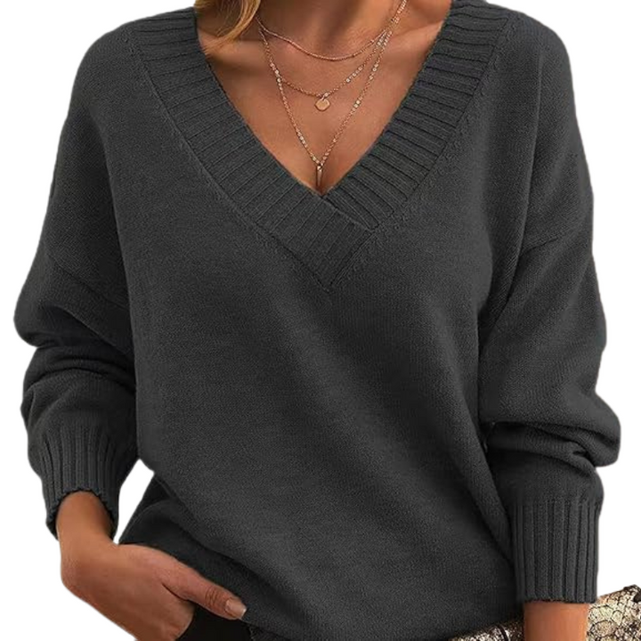 Jessamy V neck winter jumper – image 10