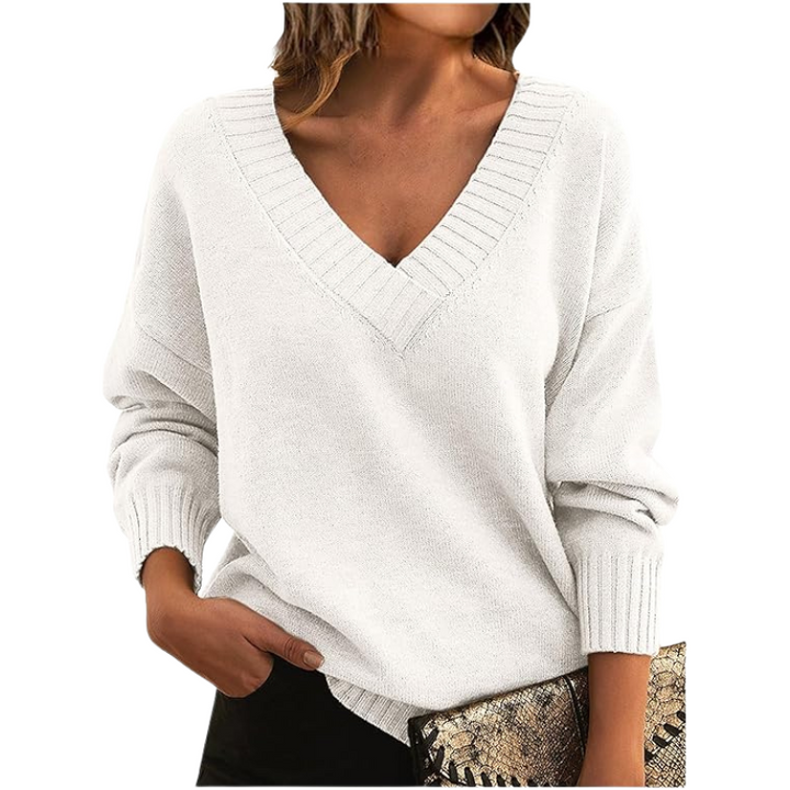 Jessamy V neck winter jumper – image 2
