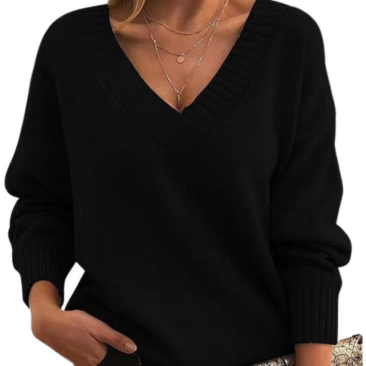 Jessamy V neck winter jumper – image 3