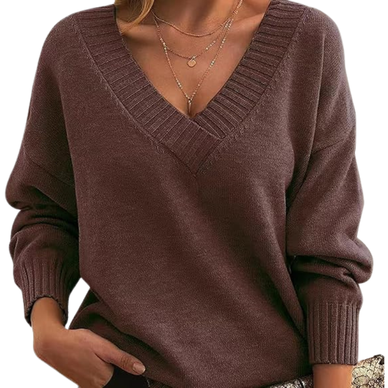 Jessamy V neck winter jumper – image 4