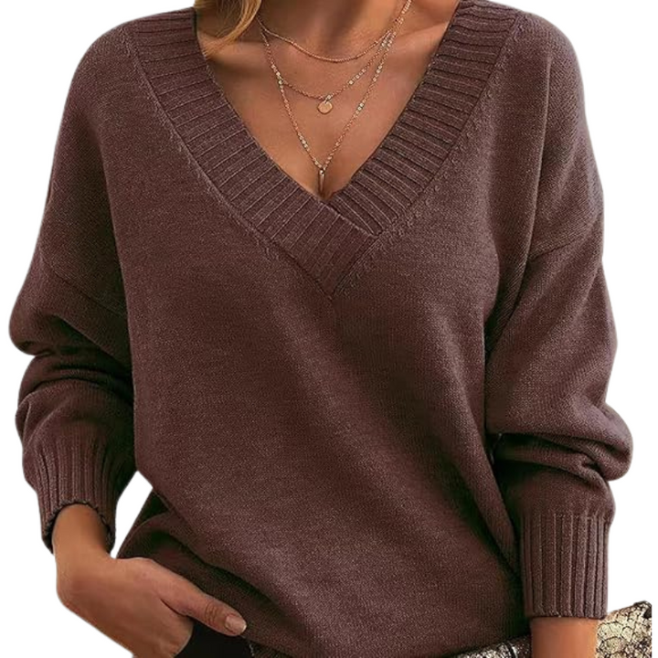 Jessamy V neck winter jumper – image 4