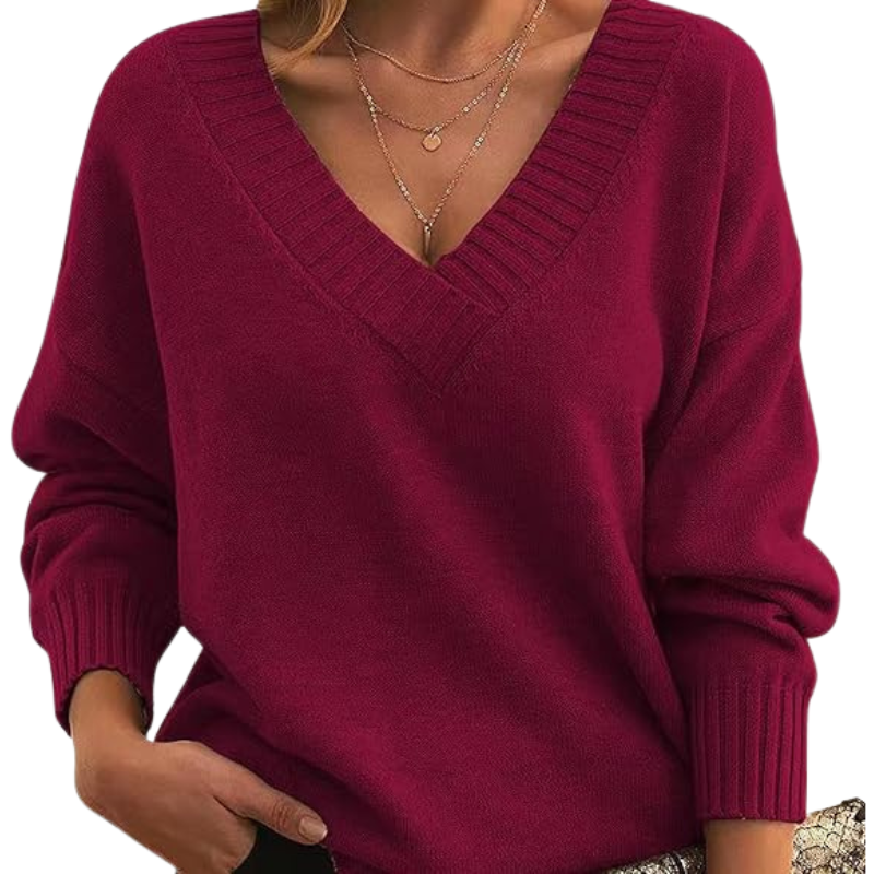Jessamy V neck winter jumper – image 5