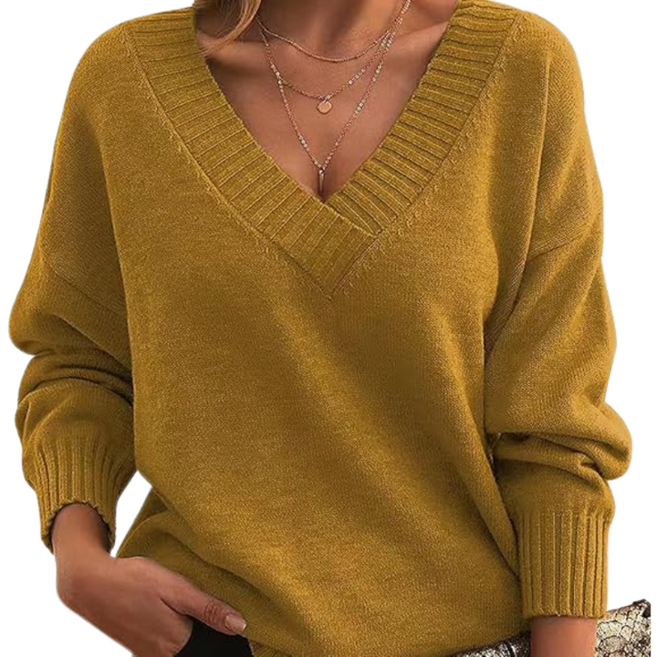 Jessamy V neck winter jumper – image 7
