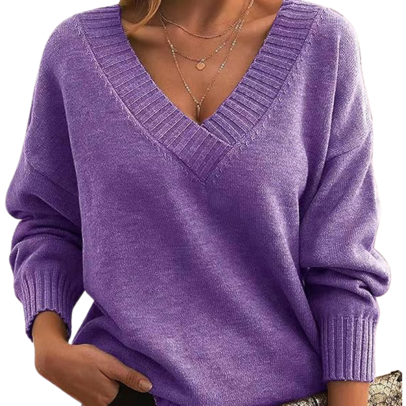 Jessamy V neck winter jumper – image 8