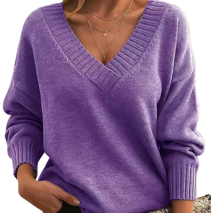 Jessamy V neck winter jumper – image 8