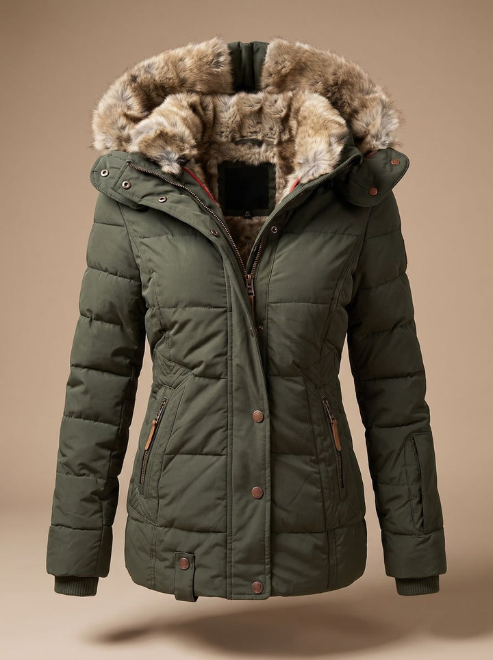 Meredith hooded quilted puffer coat