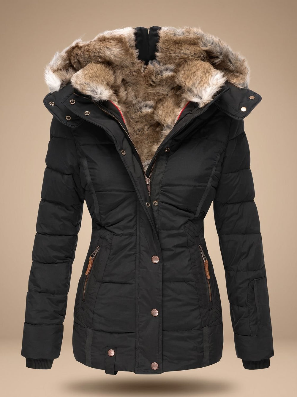 Meredith hooded quilted puffer coat – image 2
