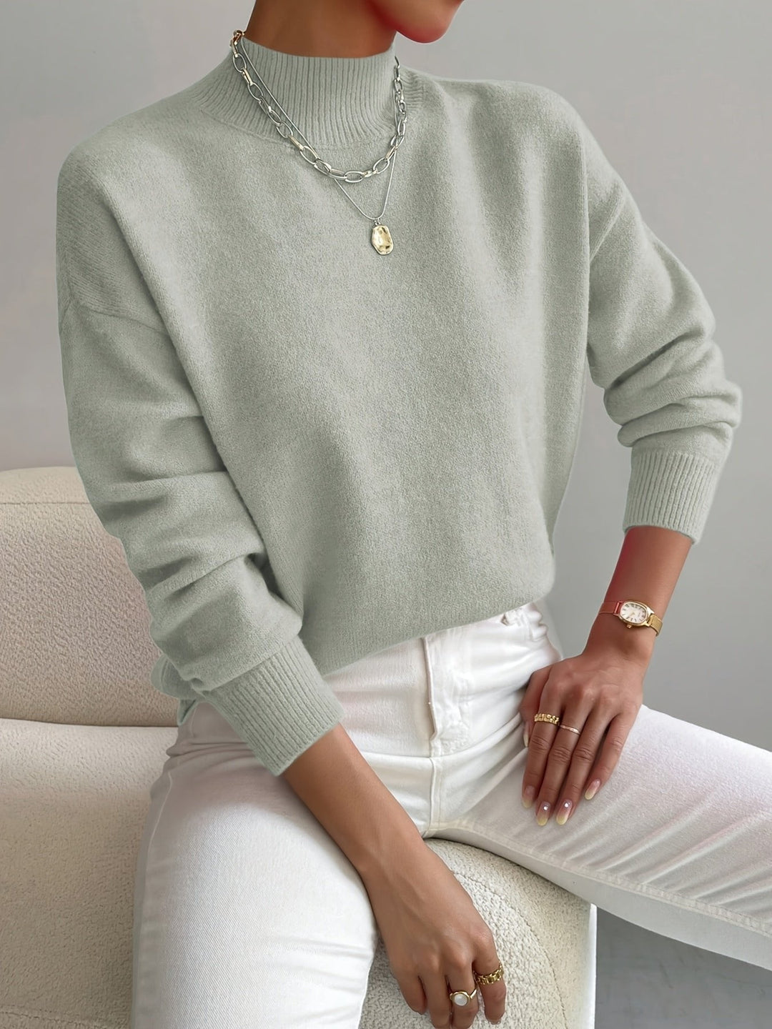 Rosie mock neck jumper