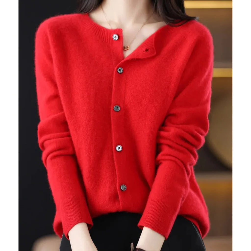 Odile round neck button cardigan – image 14