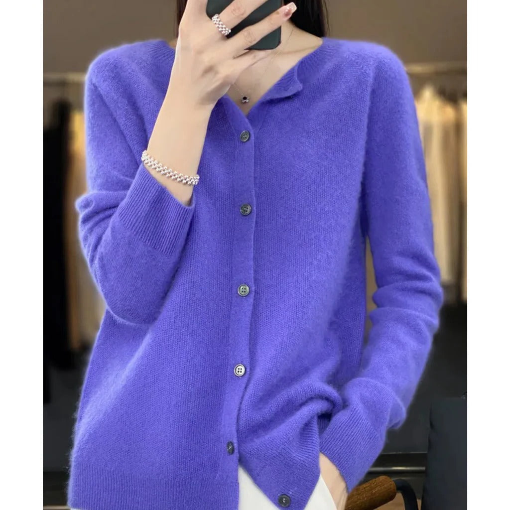 Odile round neck button cardigan – image 3