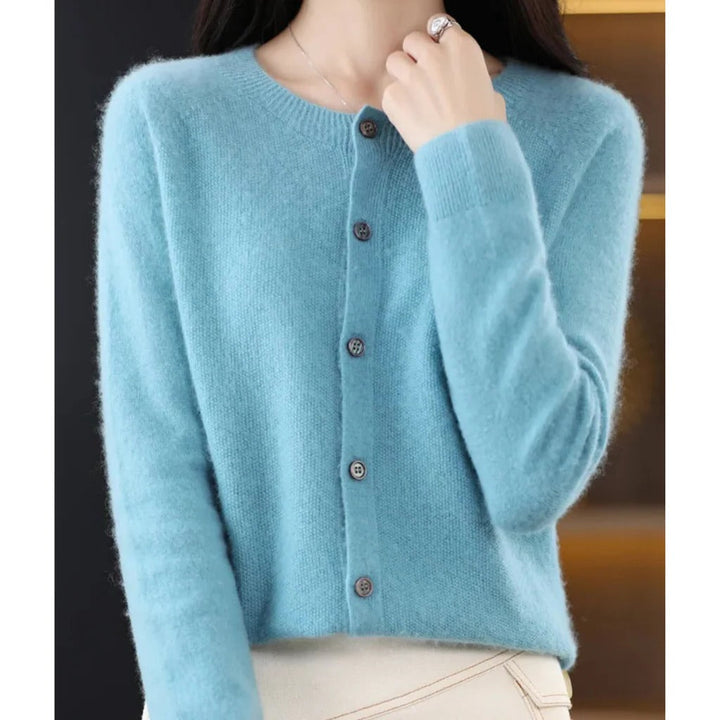 Odile round neck button cardigan – image 4