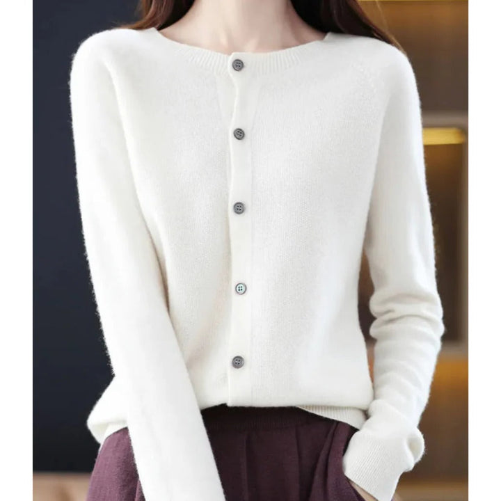 Odile round neck button cardigan – image 5