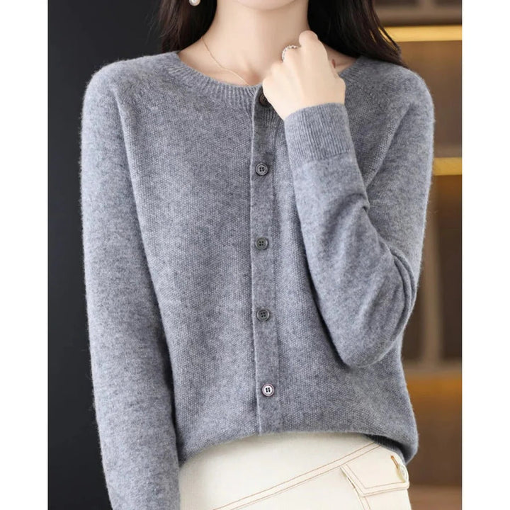 Odile round neck button cardigan – image 7