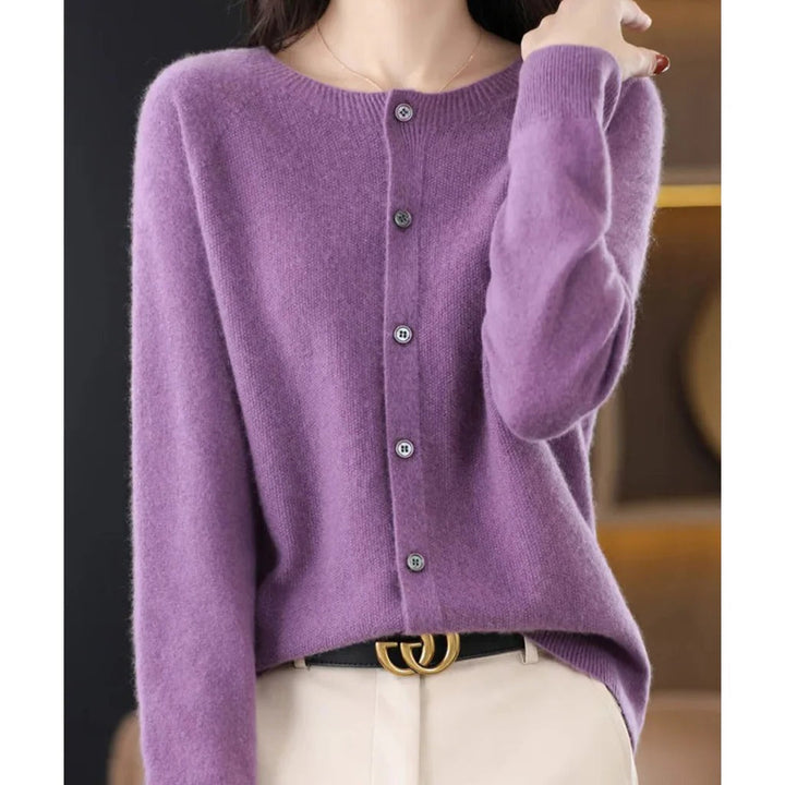 Odile round neck button cardigan – image 9