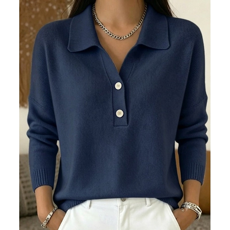 Heidi polo collar knitted jumper – image 5