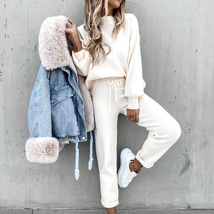 Sabina roll neck lounge set with high waist trousers – image 8
