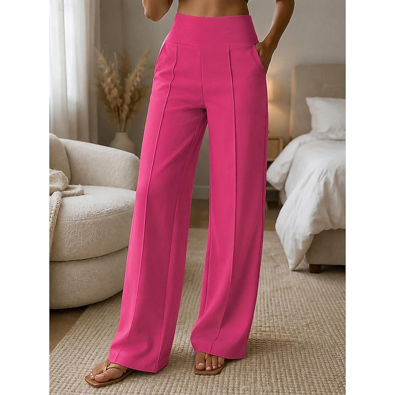 Amabel flowing high waisted wide leg trousers – image 8